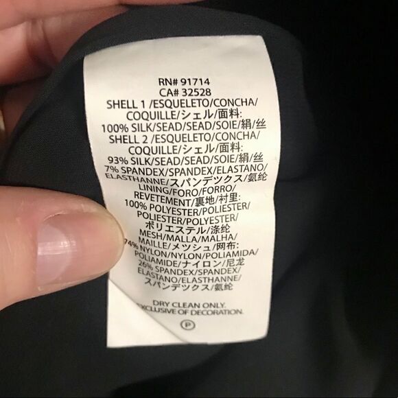 Armani Exchange sz 10 black silk ruffled dress - Picture 5 of 5